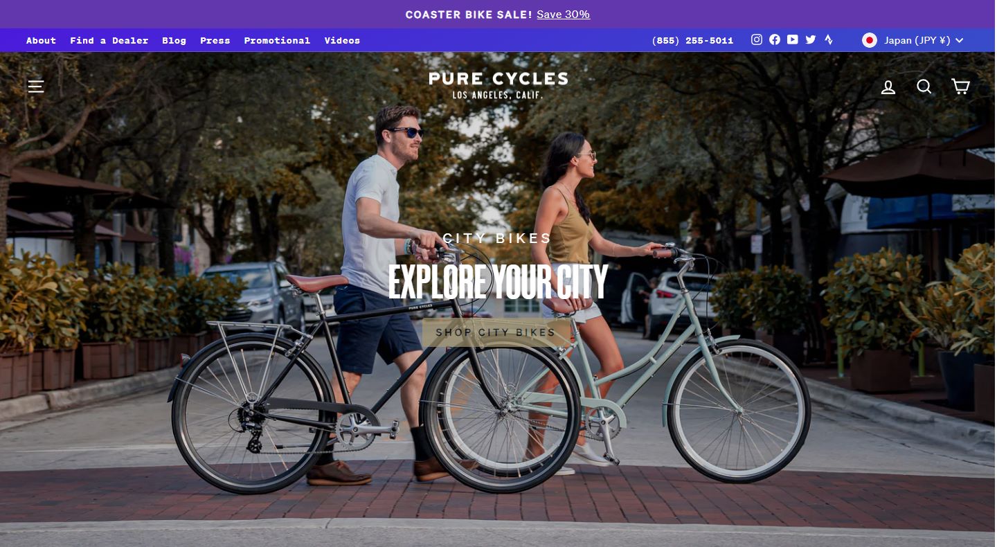 PURE CYCLESは、ロードバイクなどの自転車をネットショップと実店舗で販売しています。Shopify ARを活用し、スマホを通じて商品の3Dデータを実世界に表示することができます。